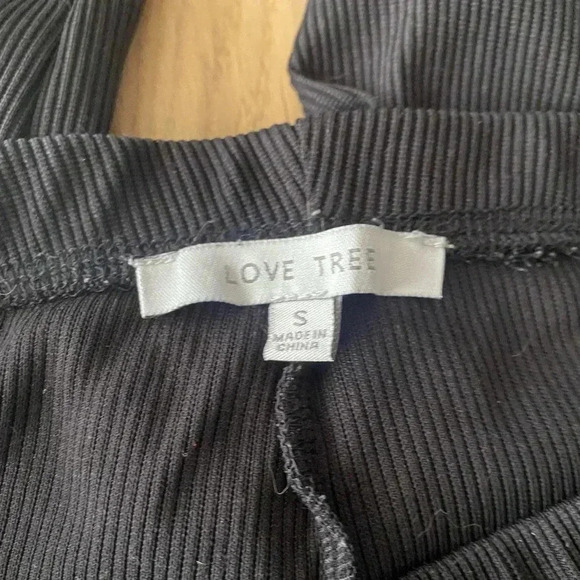 💥Love Tree Black Ribbed Flare Leggings S - Picture 6 of 8